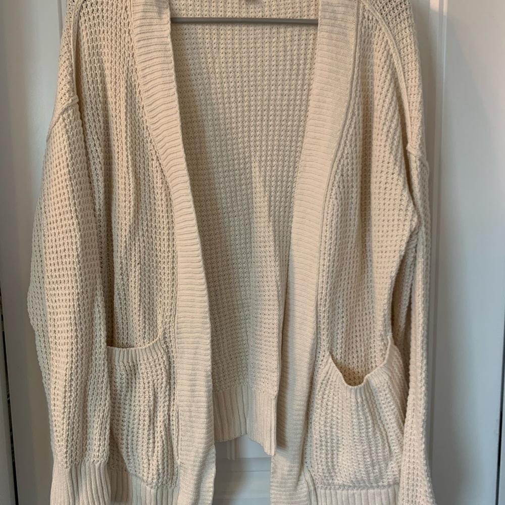 Universal Thread Women's Cream Open-Front Sweater